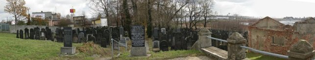 Czeladź - panoramiczny widok cmentarza żydowskiego