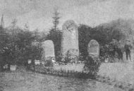 Cmentarz żydowski w w Pile - archiwalne zdjęcie pomnika Żydów poległych w I wojnie światowej