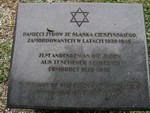 pomnik ofiar Holocaustu na cmentarzu żydowskim w Wilamowicach