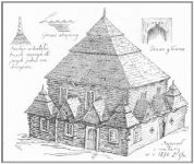 synagoga w Wysokiem Mazowieckiem - rysunek Zygmunta Glogera